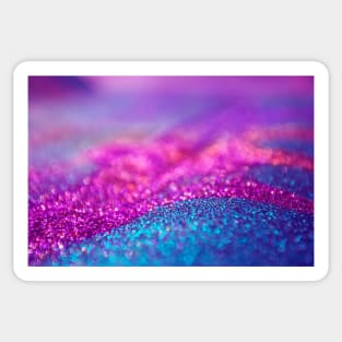 Pink, Blue and Purple Glitter Sticker